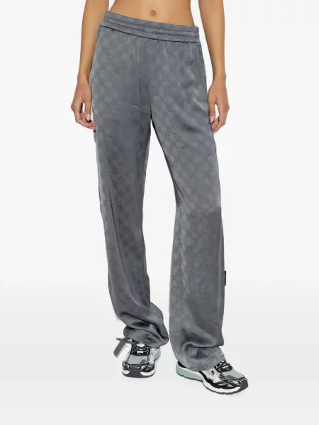 Pantaloni Off-white din jacard alb