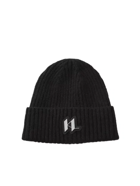 Karl Lagerfeld căciulă K/MONOGRAM negru alb