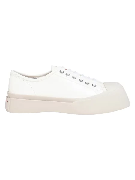 Sneakersy Marni sznurowane skórzane białe