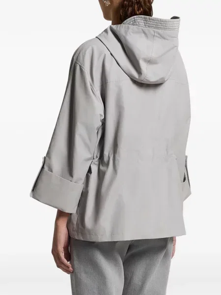 Parka Peserico z kapturem szara