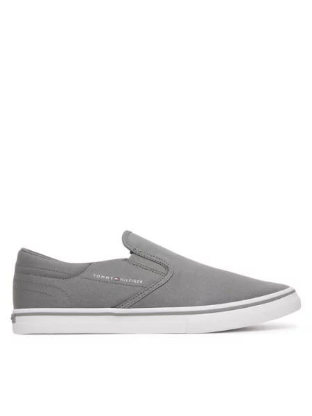 Tommy Hilfiger Tenis superge Vulc Core Slip On siva