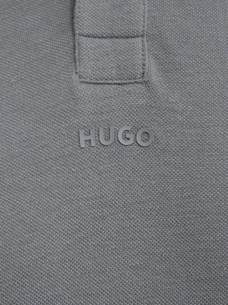 Поло HUGO однотонне сірий