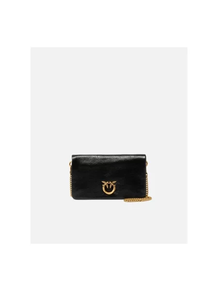 Rucsac Pinko din piele plic negru