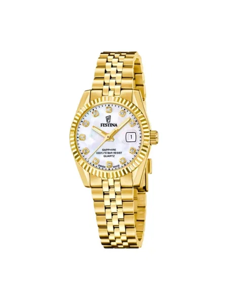FESTINA Analogové hodinky Date watch Classics Swiss Made zlatá