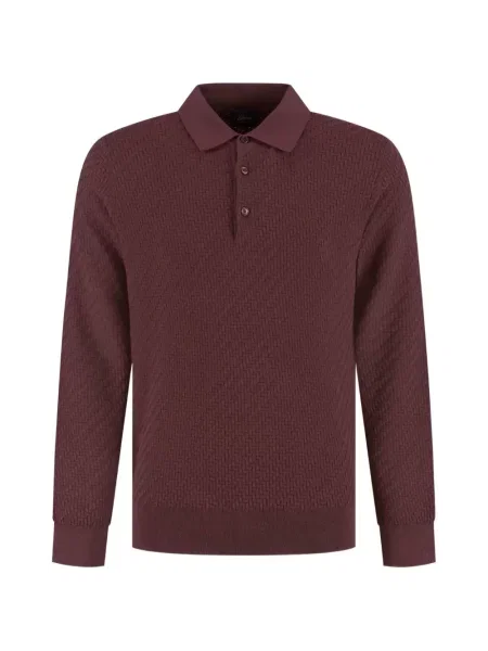 Tricou polo Brioni tricotate roșu