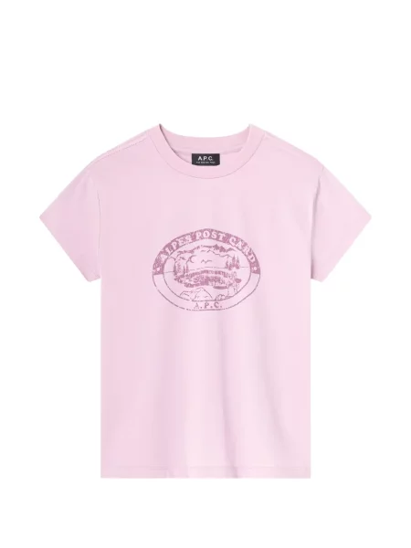 Tricou A.p.c. cu imagine roz