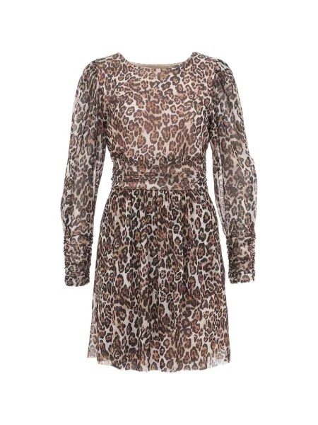 GUESS Obleka Enora kremna rjava