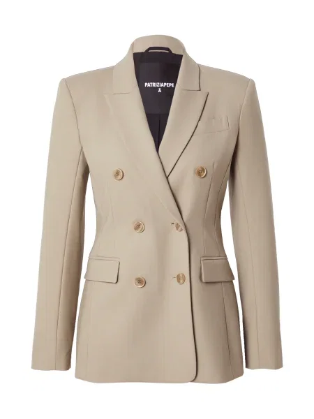 Patrizia Pepe Sacou cu adaos de lână bej