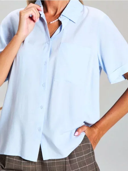 Сорочка з коротким рукавом блакитний