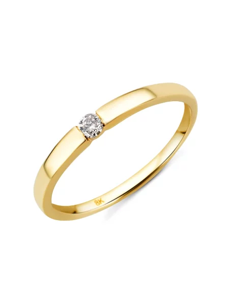 DIAMANT LETERNEL Prsten Ring aus Gelbgold mit Karat Diamant stříbrná
