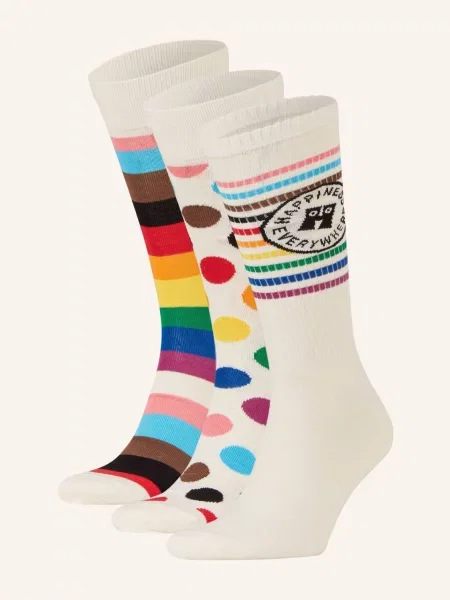 Happy Socks Ponožky V Dárkovém Balení white bílé