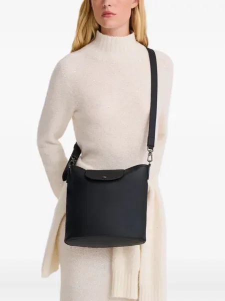 Geanta de piele Longchamp din piele negru