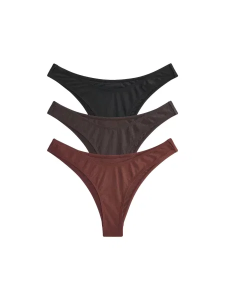 The Set Bikinové nohavičky čokoládová / mokka čierna