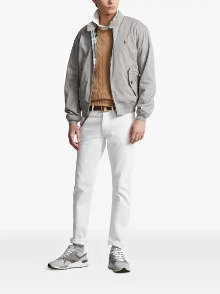 Tricou polo Polo Ralph Lauren cu glugă cu blană cu broderie roșu