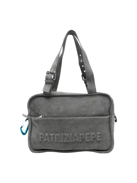 Shopperka Patrizia Pepe skórzana szara