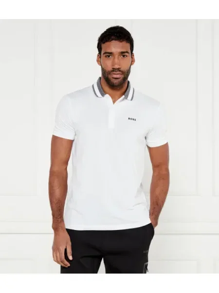 BOSS GREEN Polo Paddy 1 | stretch alb