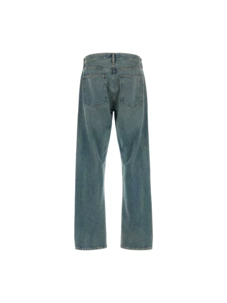 Jeansy straight leg Agolde niebieskie