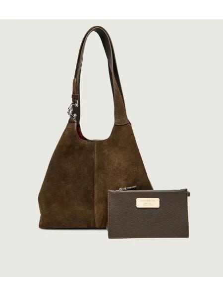 Coccinelle Geantă shopper + borsetă Coccinelle C-Easy | piele întoarsă