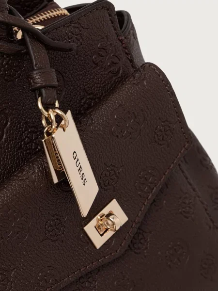 Кожаная сумка шоппер Guess