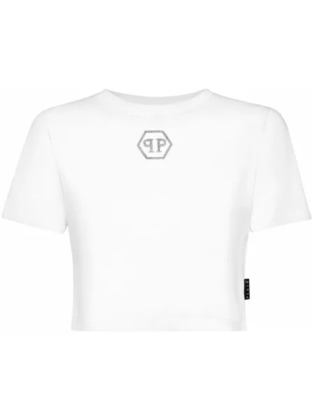 Cropp tricou Philipp Plein de cristal alb