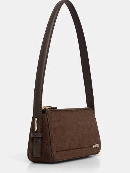 Geanta crossbody Hugo din piele maro