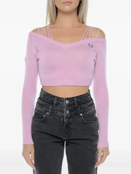 Top Chiara Ferragni tricotate roz