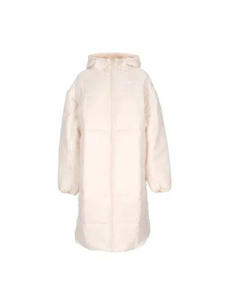 Długa kurtka puchowa Nike beżowa