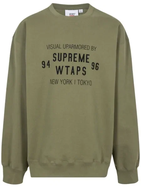 Hanorac crewneck Supreme verde