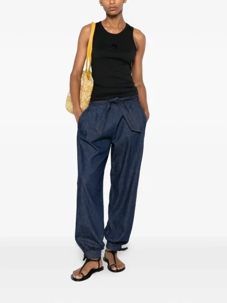 Top Lanvin cu mărgele negru
