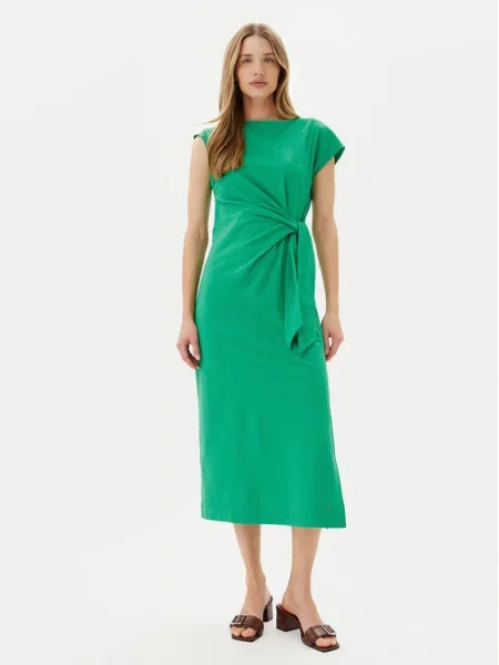 Vsakodnevna obleka Tommy Hilfiger zelena