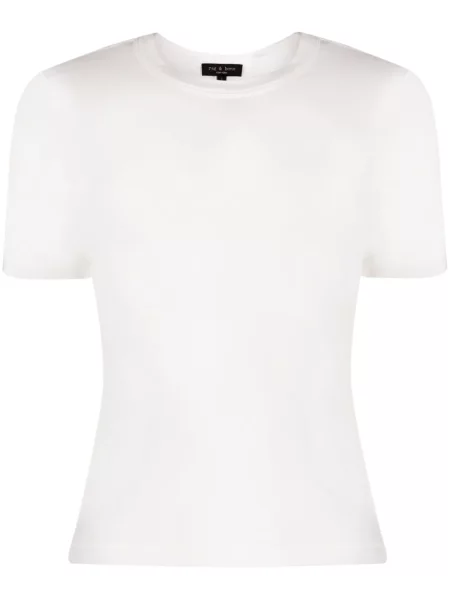 Tricou Rag & Bone din modal scurt alb