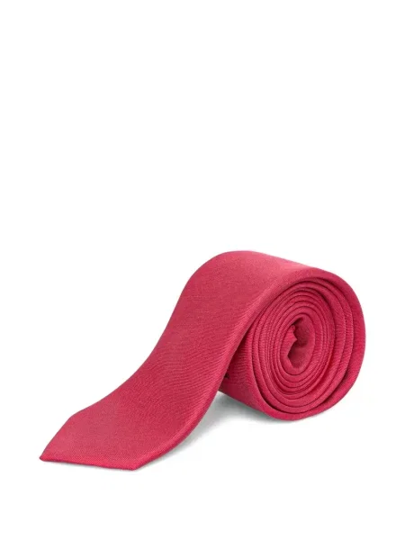 Cravată Moschino de mătase cu imagine roz