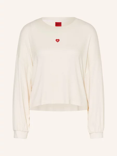 Hugo Sweter Typu Lounge Heart beige beżowy