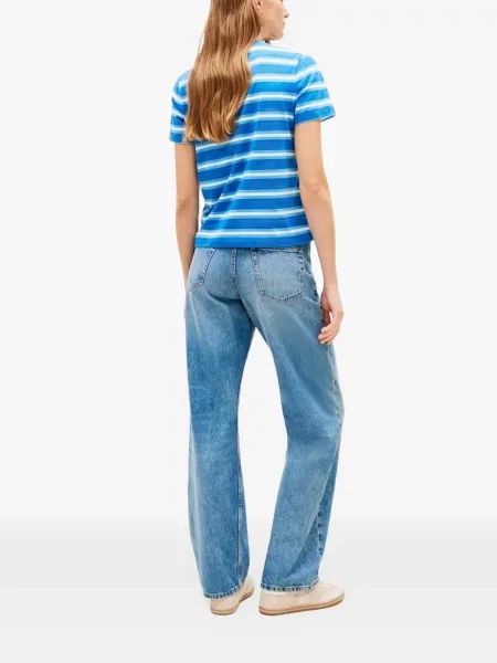 Tricou Tommy Hilfiger cu autograf albastru