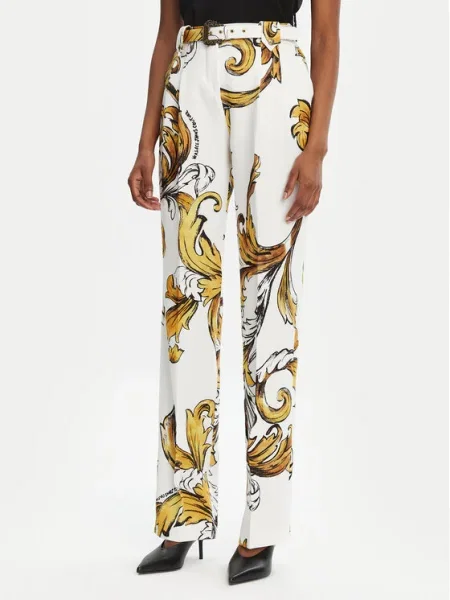 Versace Jeans Couture Pantaloni din Straight Fit alb