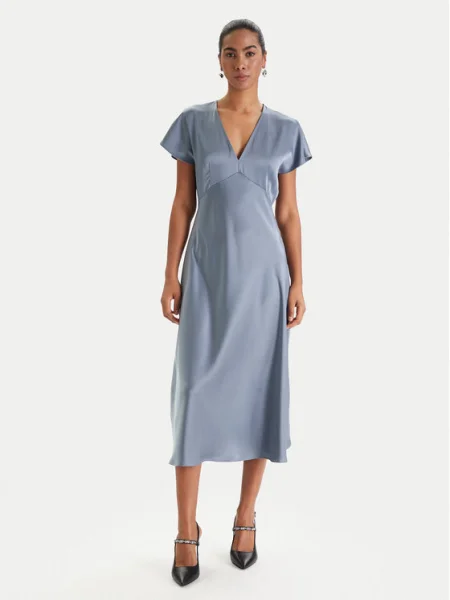 Marella Rochie cocktail Falange celest albastru