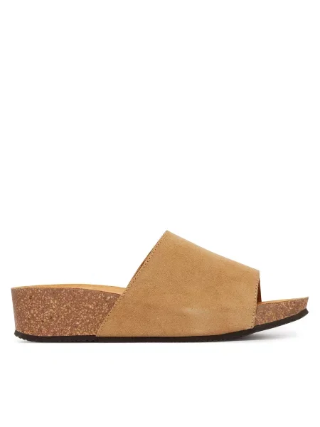 Papuci tip mules Scholl bej