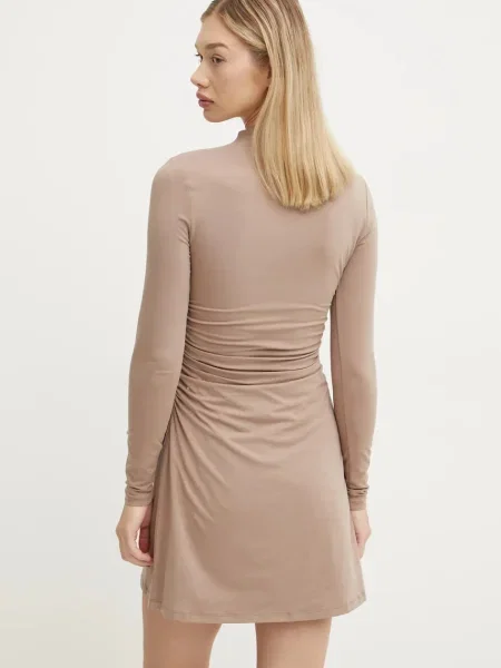 Šaty Abercrombie & Fitch mini béžová
