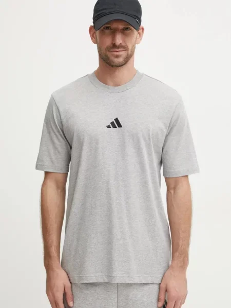 Тениска adidas Essential с меланжов десен сиво