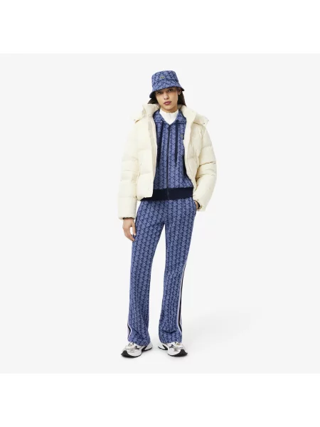 Lacoste Bluza Z Żakardowym Monogramem niebieska