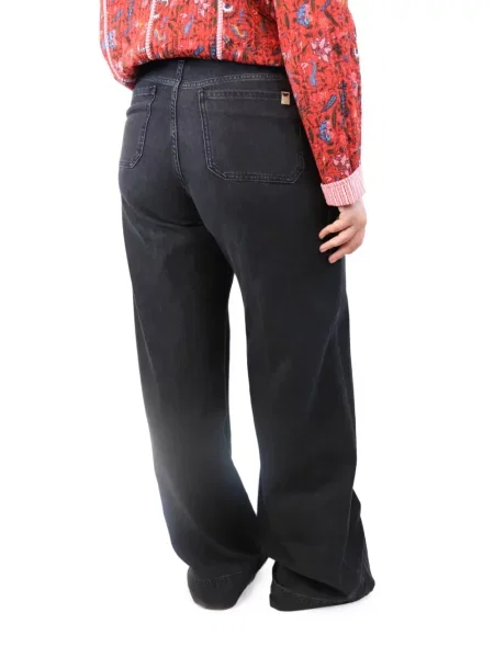 Blugi cu picior larg Weekend Max Mara negru