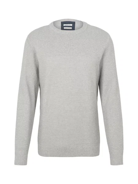 TOM TAILOR Pulover gri deschis