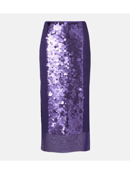 Fustă midi Joseph până la genunchi violet