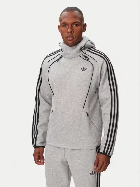 ADIDAS ORIGINALS Mikina Spacer Teamgeist kámen / černá šedá