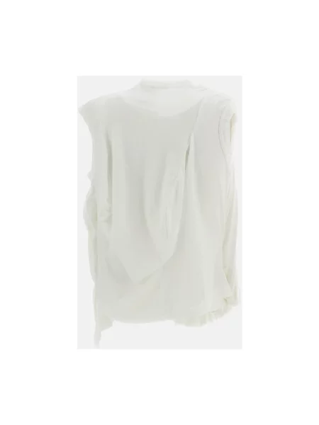 Top Comme Des Garcons drapowany biały