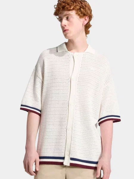 Adidas Originals Crochet πουκάμισο ανδρικό λευκό