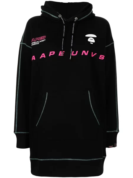 Rochie Aape By A Bathing Ape cu glugă cu imagine de costum negru