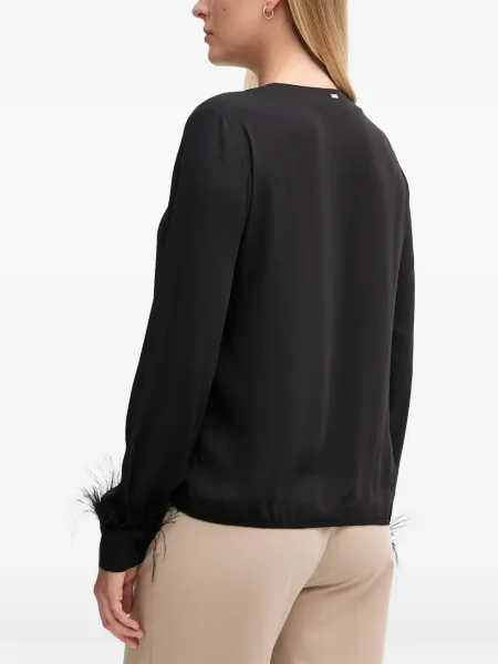 Top Gaudi cu pene negru