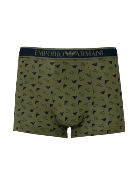 Majtki Emporio Armani Underwear ze stretchu z logo zielone