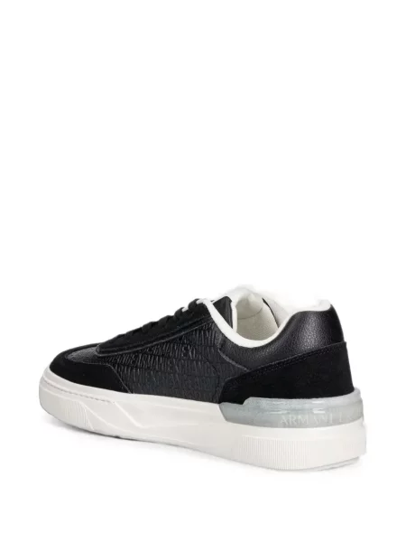 Sneakerși Armani Exchange cu autograf negru